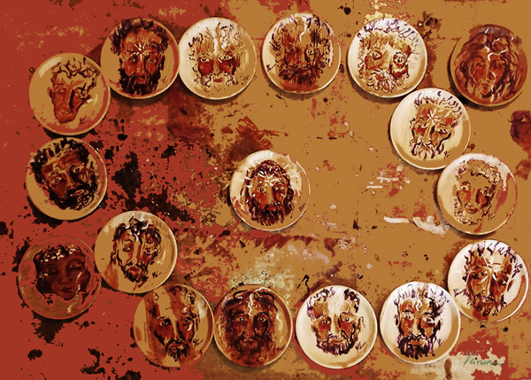 The Last Supper on Throwaway Plates