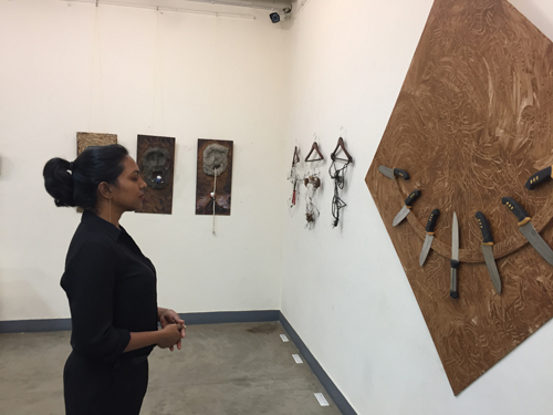 Film maker Kathryn meditating on Atma Unleashed by Spiritual Artist Tarun Cherian