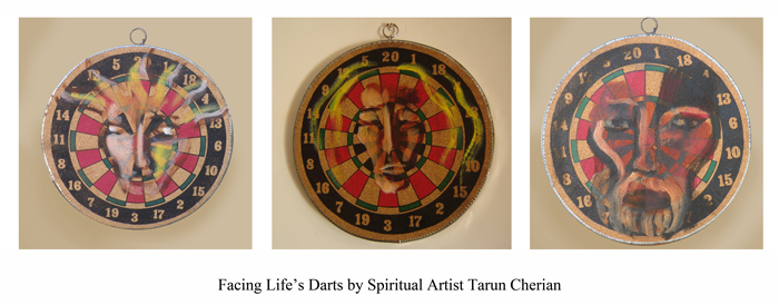 Facing Life's Darts by Spiritual Artist Tarun Cherian 