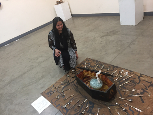 Swati at Humpty Dumpty Meets God by Spiritual Artist Tarun Cherian
